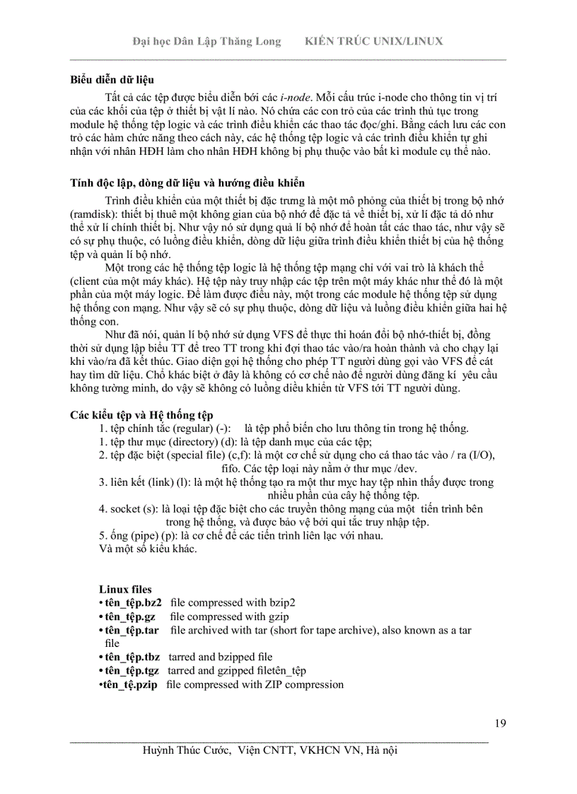 image for page Kiến trúc Uni Linux