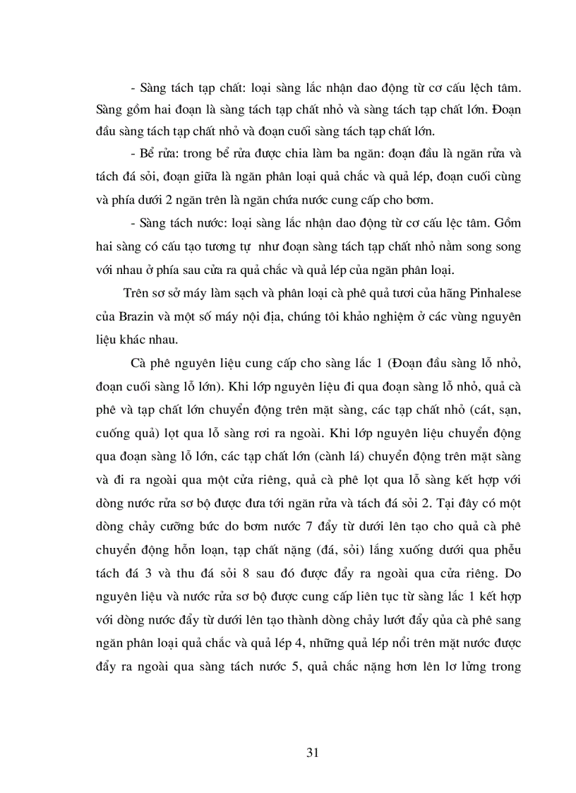 image for page Ảnh hưởng của một số thông số đến quá trình làm sạch và phân loại cà phê quả tươi theo phương pháp ướt