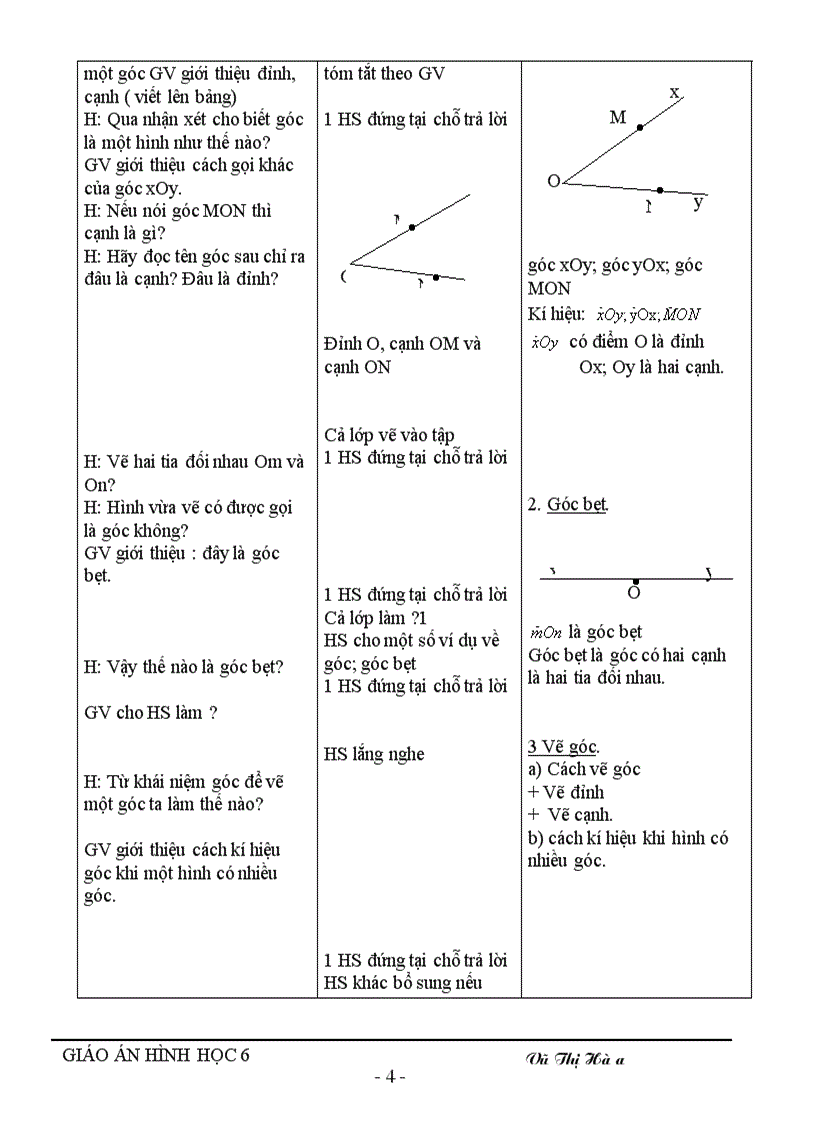 image for page Giáo án hình học 6 kỳ II