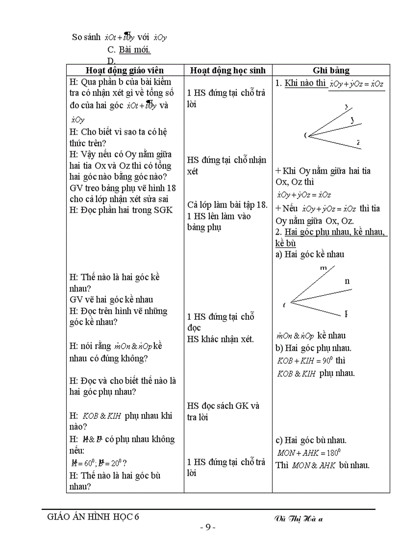 image for page Giáo án hình học 6 kỳ II