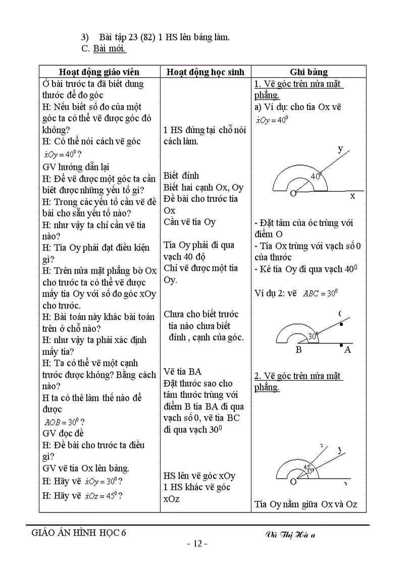 image for page Giáo án hình học 6 kỳ II