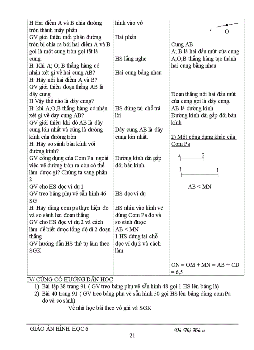 image for page Giáo án hình học 6 kỳ II