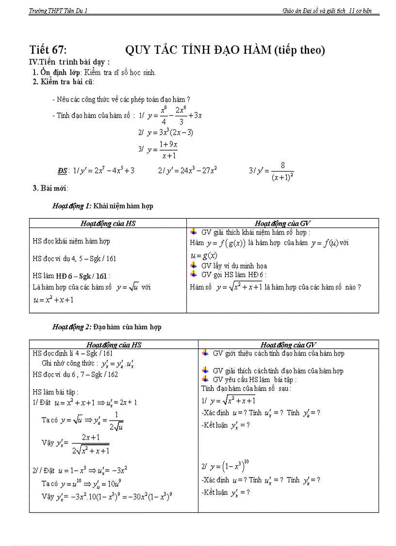 image for page Quy tắc tính đạo hàm