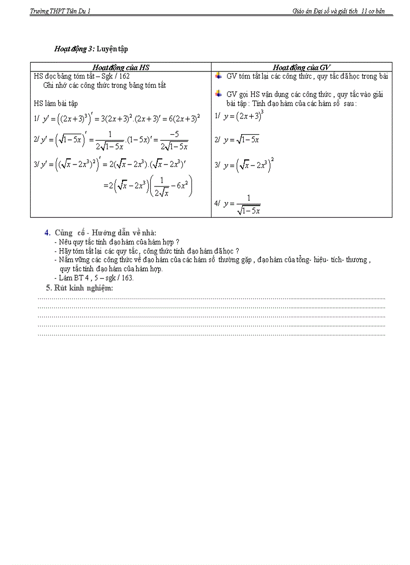 image for page Quy tắc tính đạo hàm