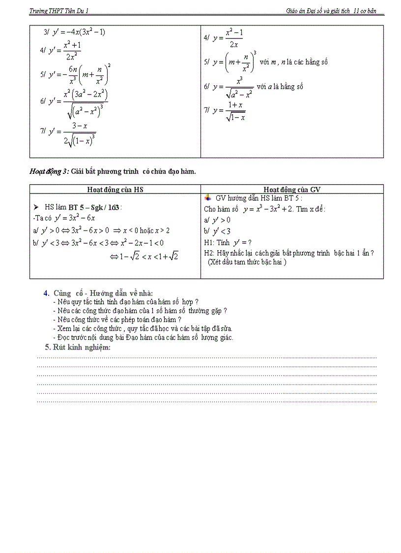 image for page Quy tắc tính đạo hàm