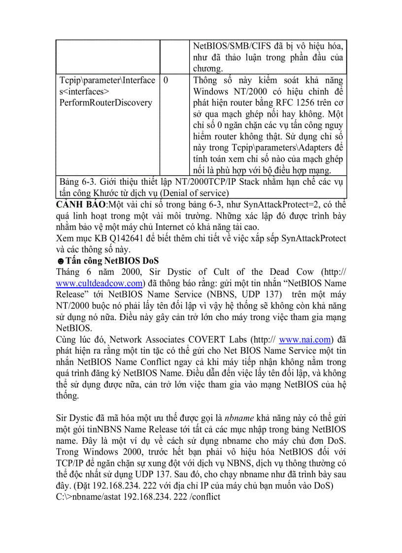 image for page Bảo mật mạng Bí quyết và giải pháp Đột nhập Window 2000