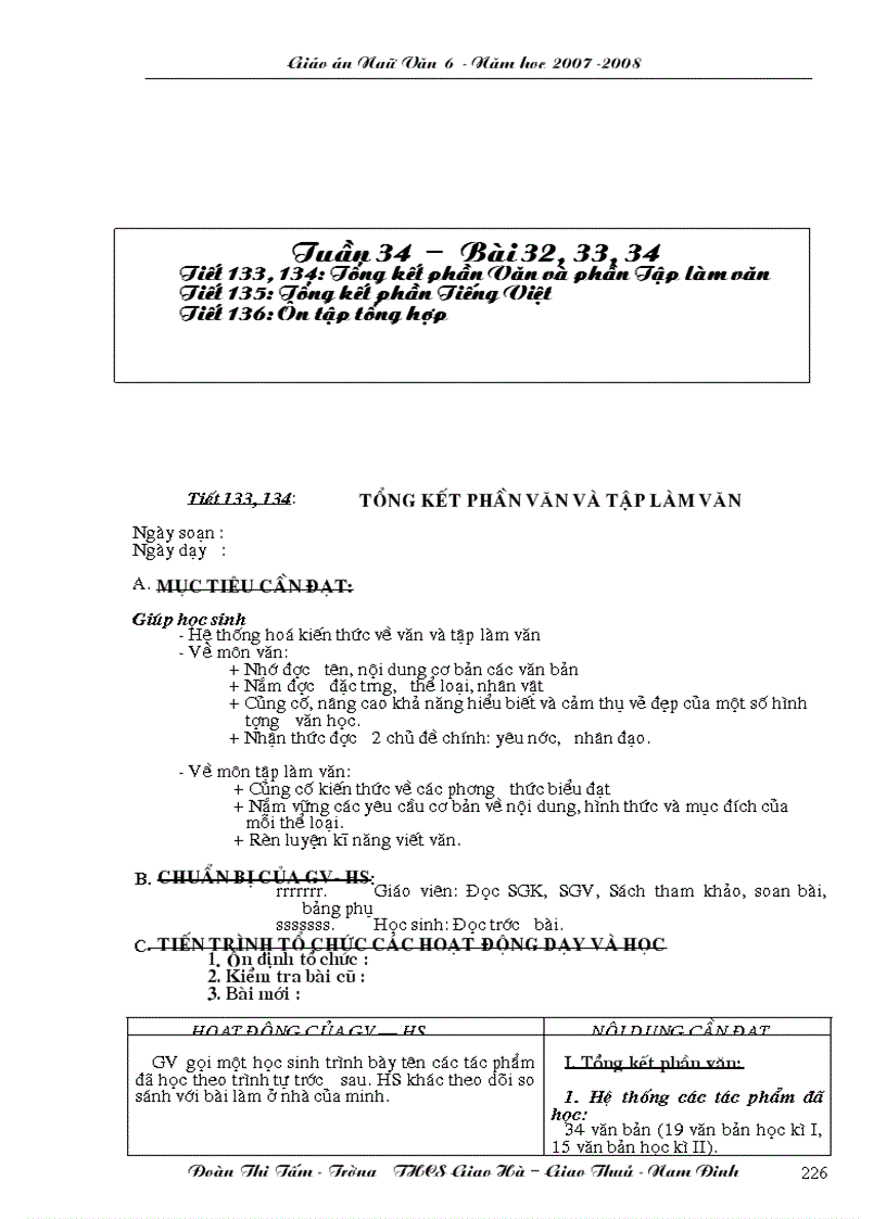 image for page Giáo án ngữ văn 6