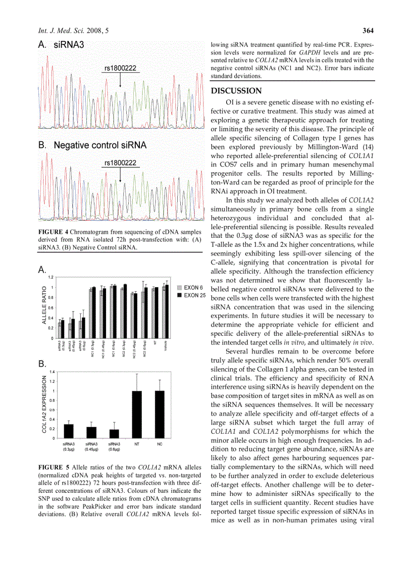 image for page Báo cáo y học Allele dependent silencing of COL1A2 using small interfering RNAs