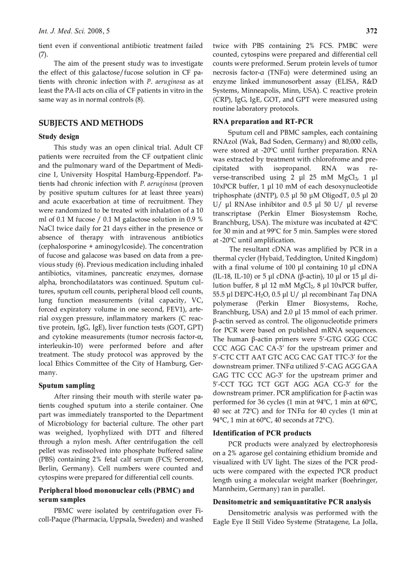 image for page Báo cáo y học Inhalation with Fucose and Galactose for Treatment of Pseudomonas Aeruginosa in Cystic Fibrosis Patients