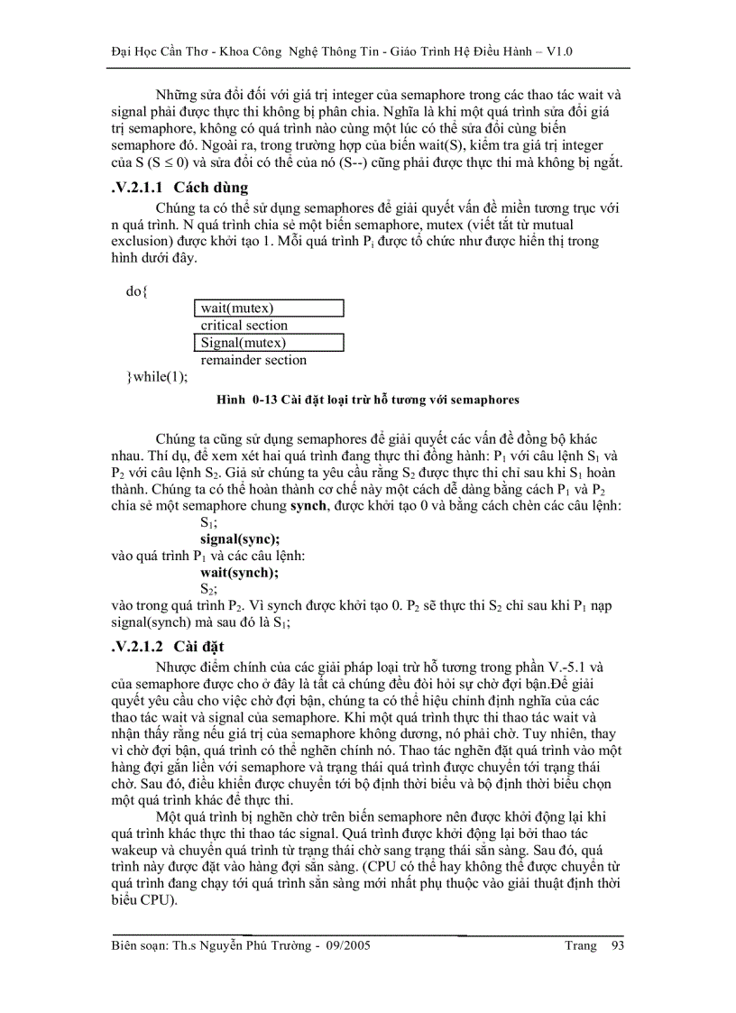 image for page Hệ điều hành Đồng bộ hóa quá trình