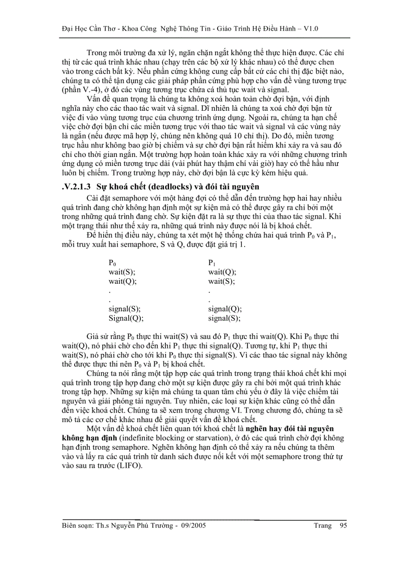 image for page Hệ điều hành Đồng bộ hóa quá trình