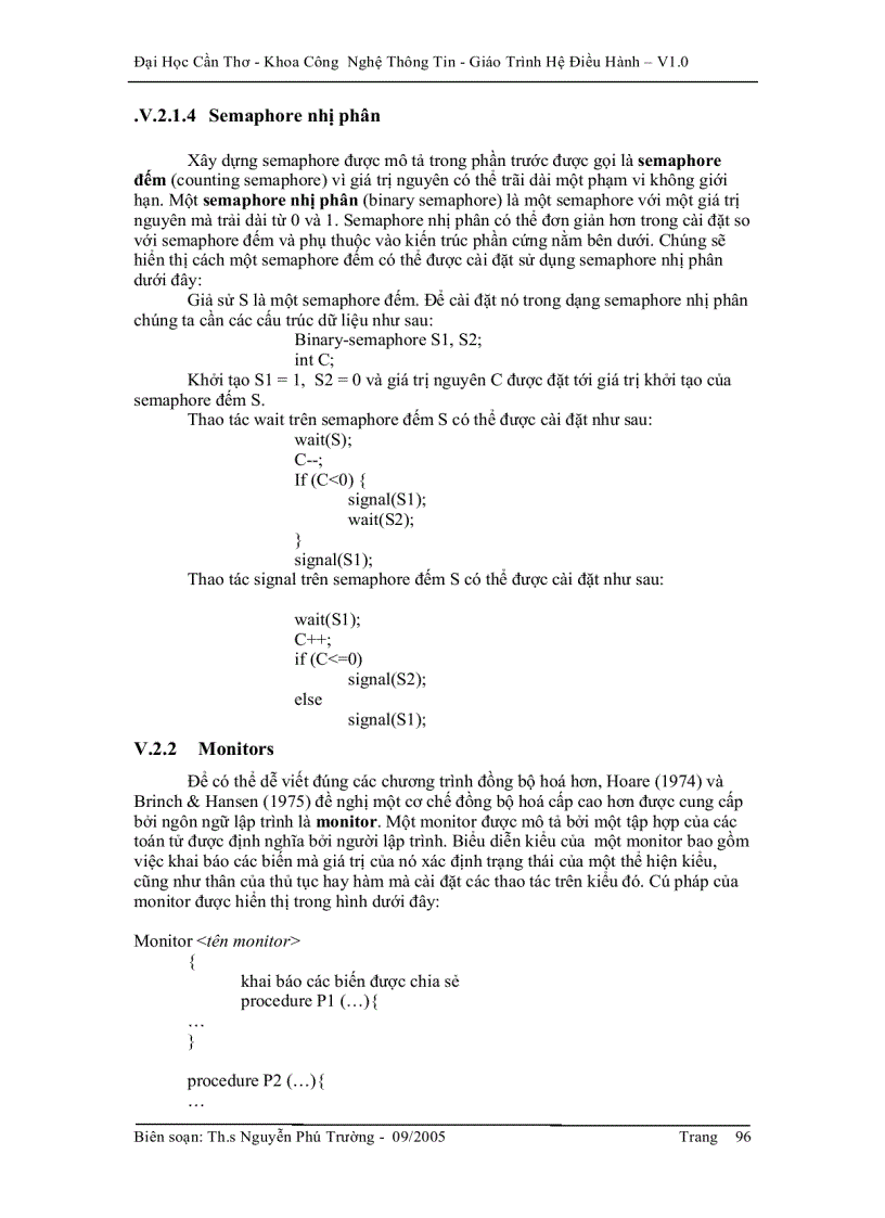 image for page Hệ điều hành Đồng bộ hóa quá trình