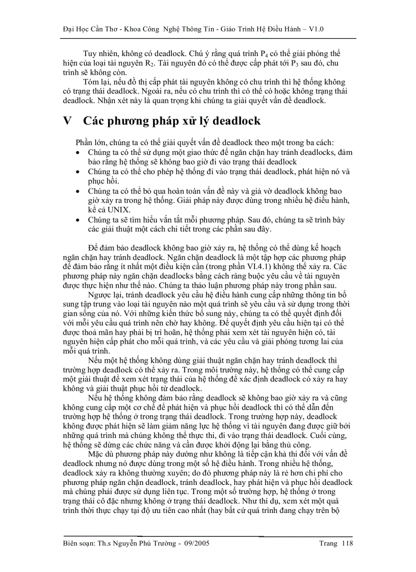 image for page Hệ điều hành Deadlock