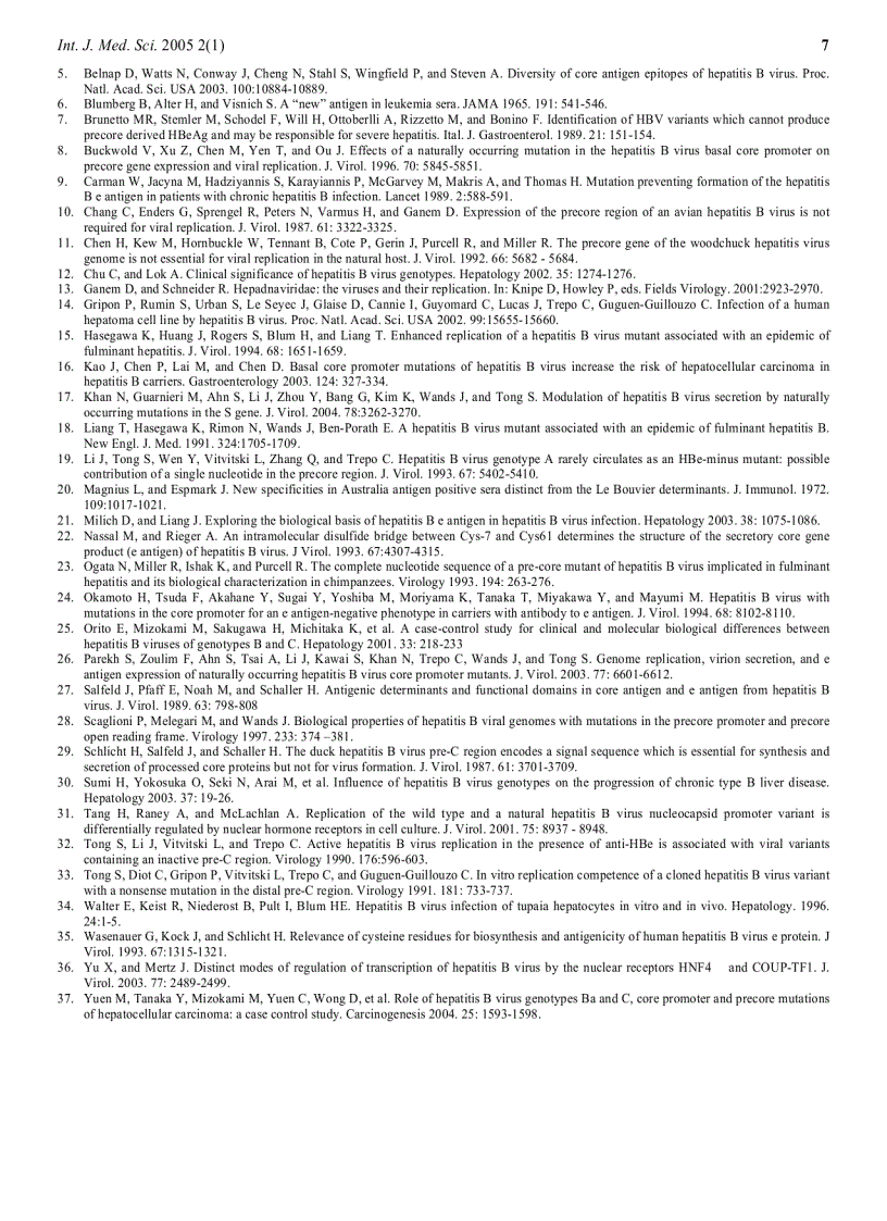 image for page Báo cáo y học Hepatitis B Virus e Antigen Variants