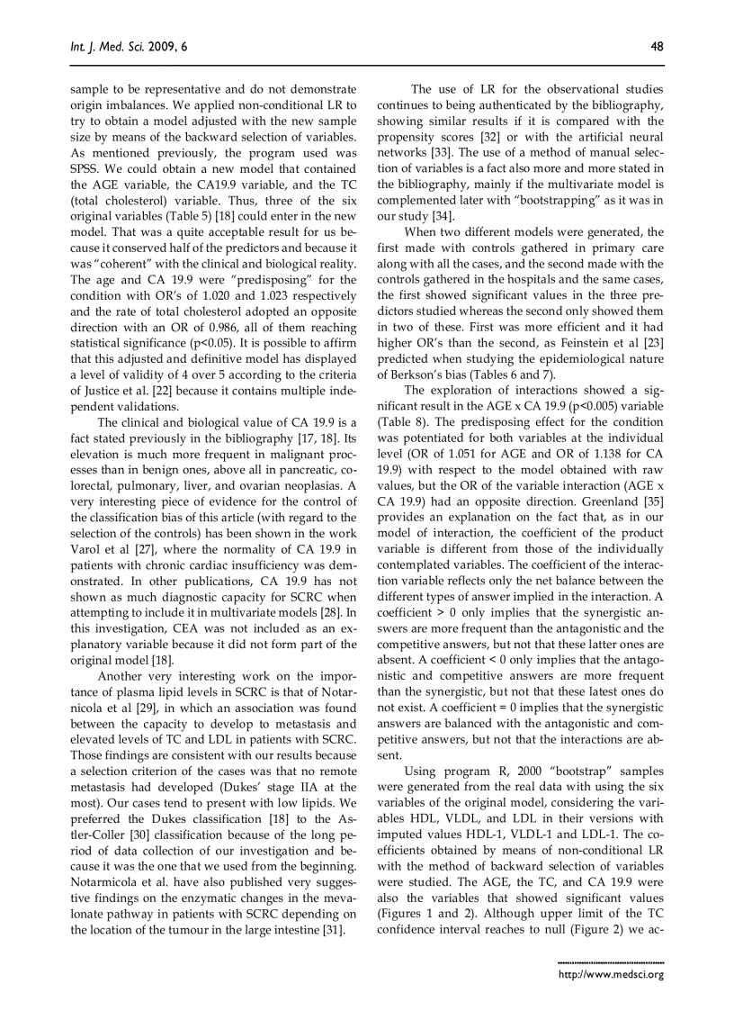 image for page Báo cáo y học Multivariate explanatory model for sporadic carcinoma of the colon in Dukes stages I and IIa