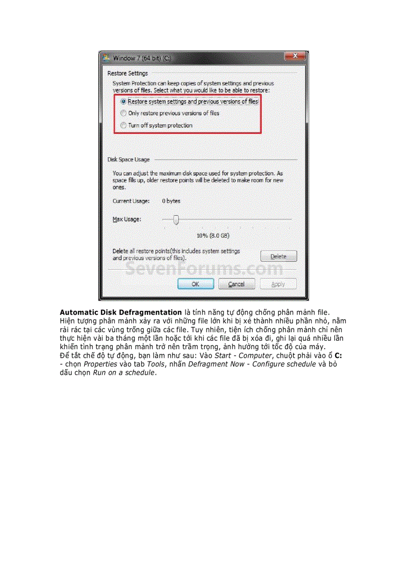 image for page Ép tốc độ Windows 7