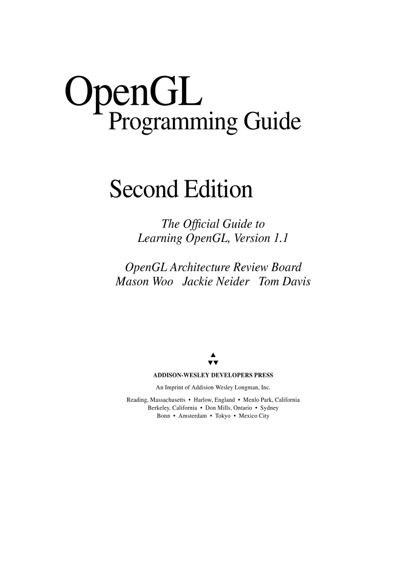 OpenGL Programming Guide Second Edition