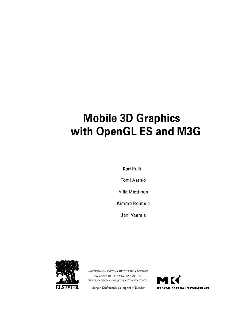 image for page Mobile 3D Graphics with OpenGL ES and M3G