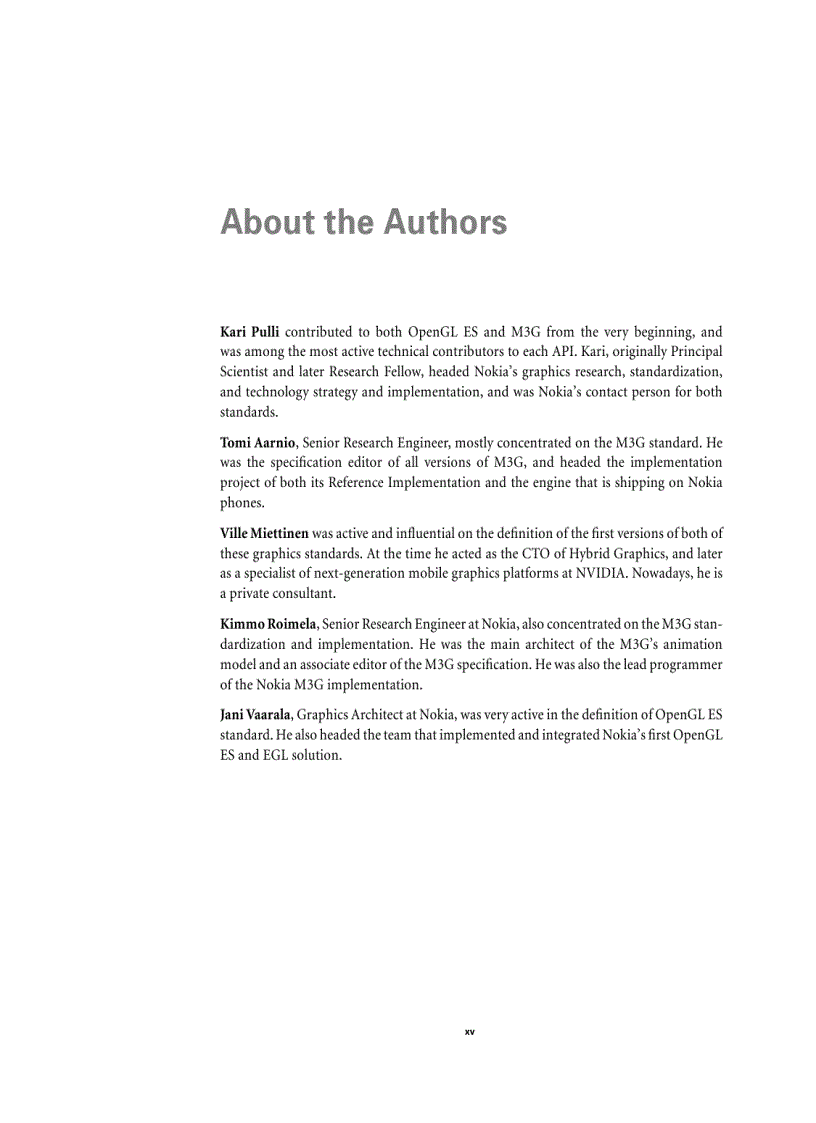 image for page Mobile 3D Graphics with OpenGL ES and M3G