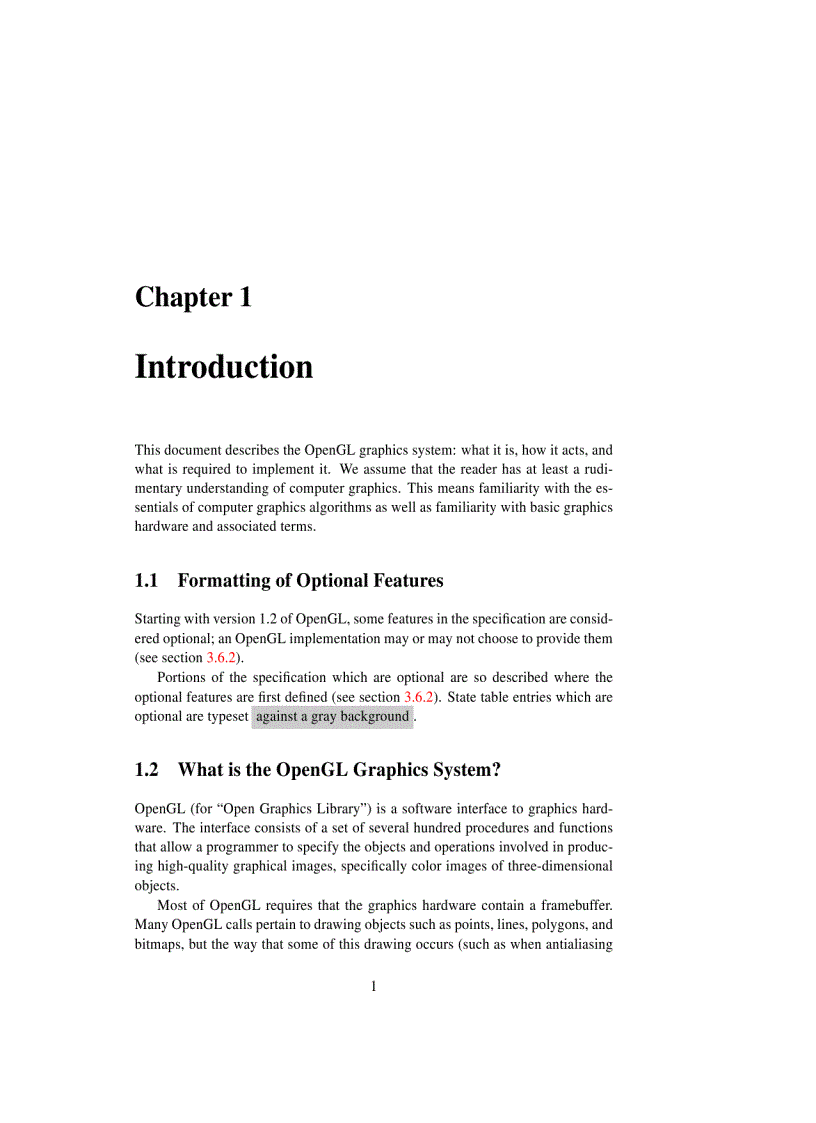 image for page The OpenGL Graphics System