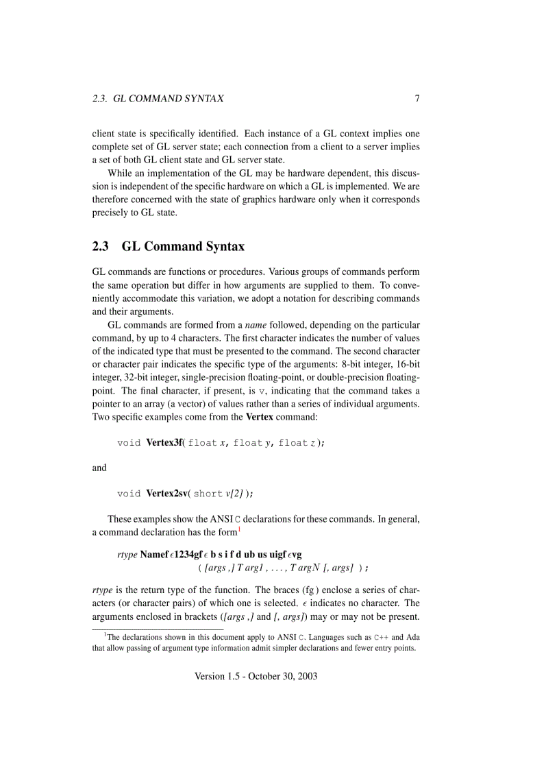 image for page The OpenGL Graphics System