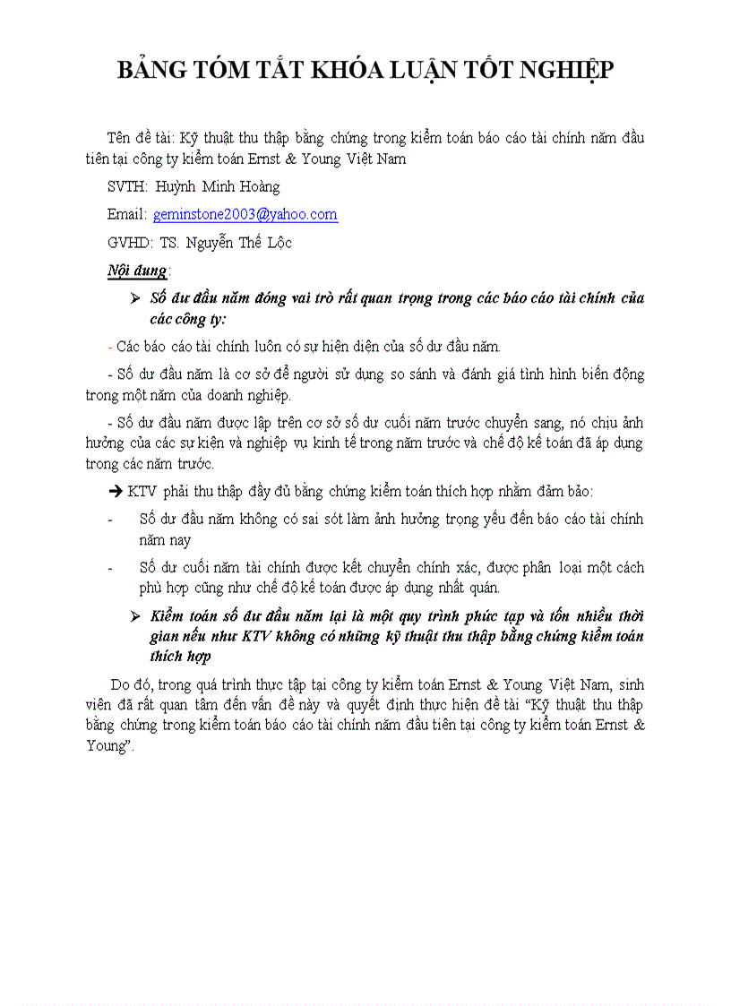image for page Kỹ thuật thu thập bằng chứng trong kiểm toán báo cáo tài chính năm đầu tiên tại công ty kiểm toán Ernst Young Việt Nam
