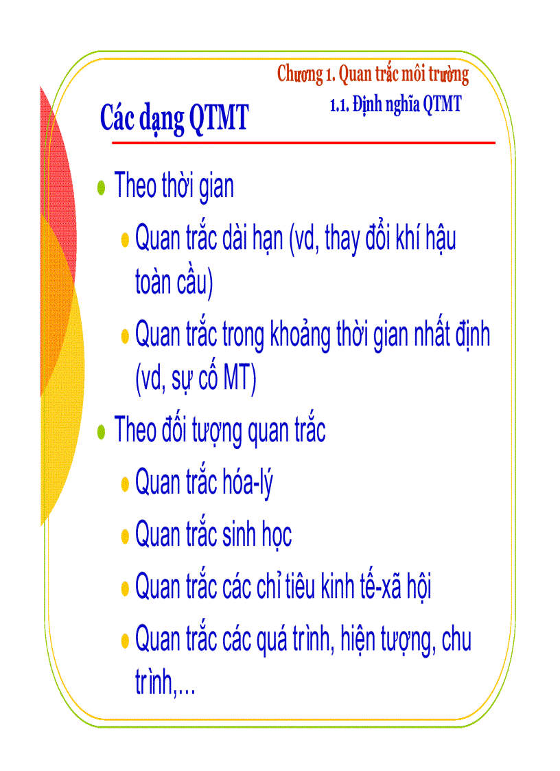 image for page Quan trắc và kiểm soát ô nhiễm môi trường nước và không khí lục địa