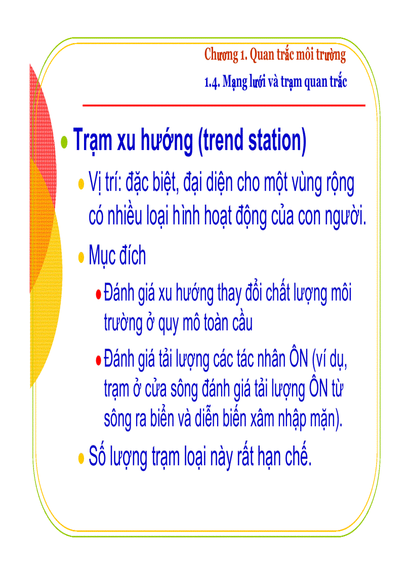 image for page Quan trắc và kiểm soát ô nhiễm môi trường nước và không khí lục địa