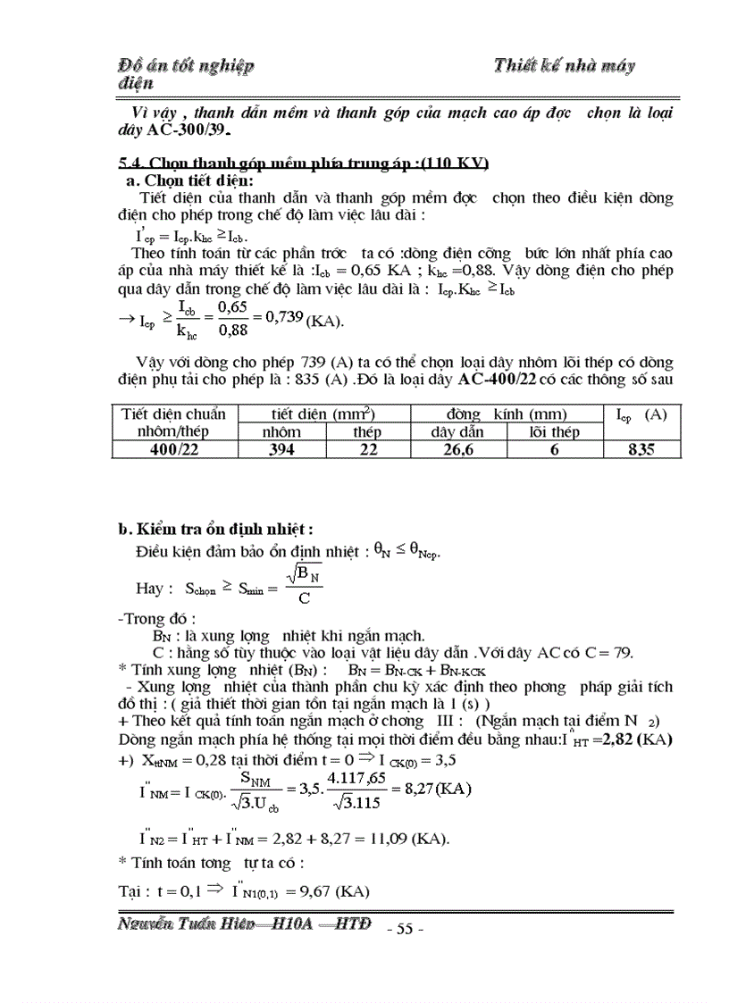 image for page Thiết kế phần điện nhà máy nhiệt điện gồm 4 tổ máy công suất mỗi máy là 100 MW