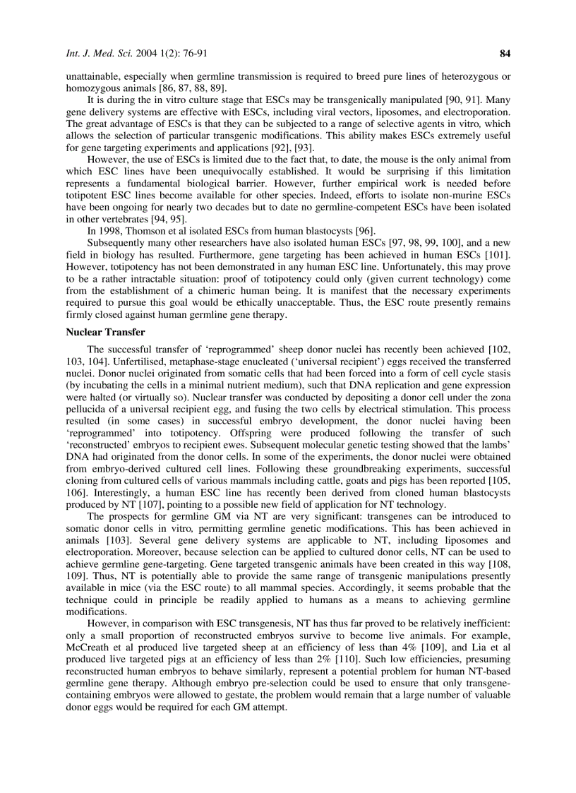 image for page Báo cáo y học Gene Therapy The Potential Applicability of Gene Transfer Technology to the Human Germline