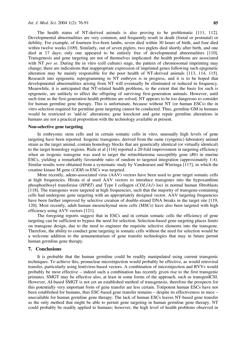 image for page Báo cáo y học Gene Therapy The Potential Applicability of Gene Transfer Technology to the Human Germline