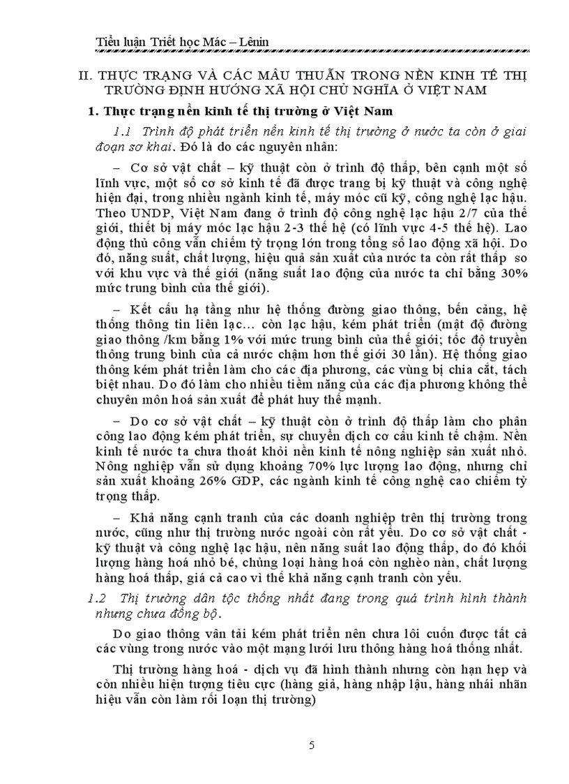 image for page Những mâu thuẫn biện chứng trong nền Kinh tế thị trường theo định hướng XHCN ở Việt Nam 1