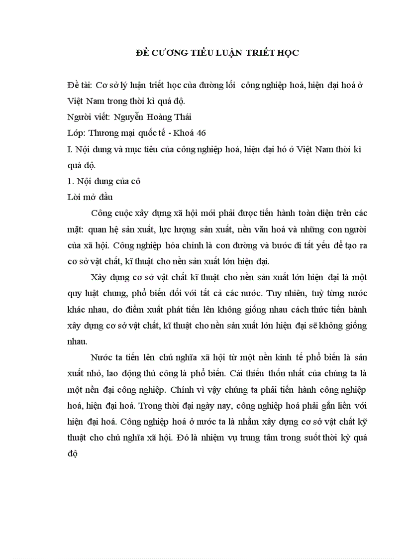 image for page Cơ sở lí luận triết học của quá trình CNH HĐH theo định hướng XHCN ở Việt Nam