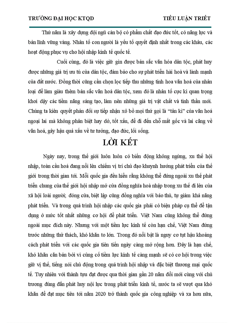 image for page VN trong xu thế hội nhập dưới con mắt triết học