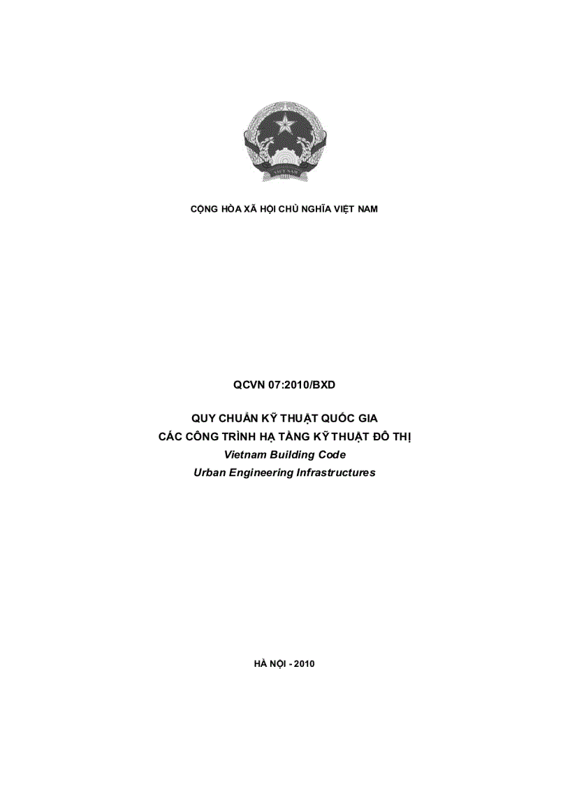 image for page Quy chuẩn kỹ thuật quốc gia các công trình kỹ thuật hạ tầng đô thị