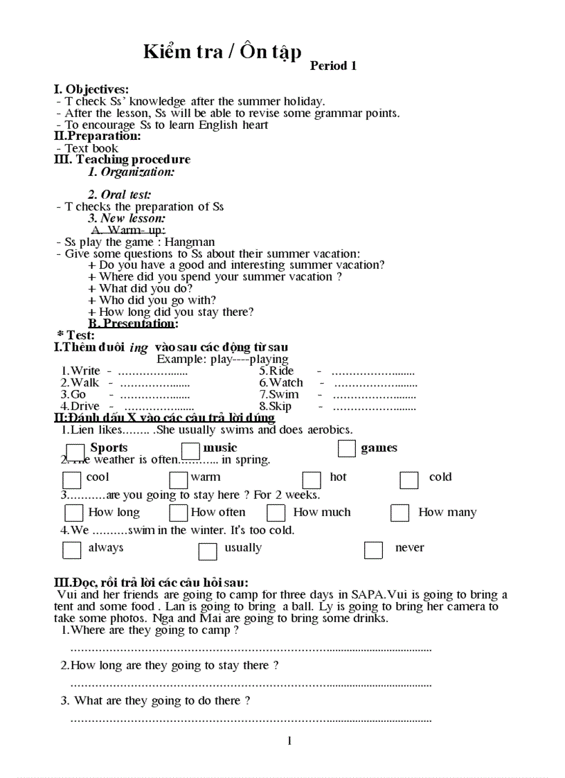 image for page Giáo án Tiếng anh 7