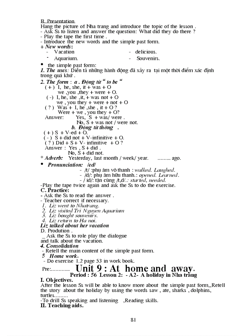 image for page Giáo án Tiếng anh 7