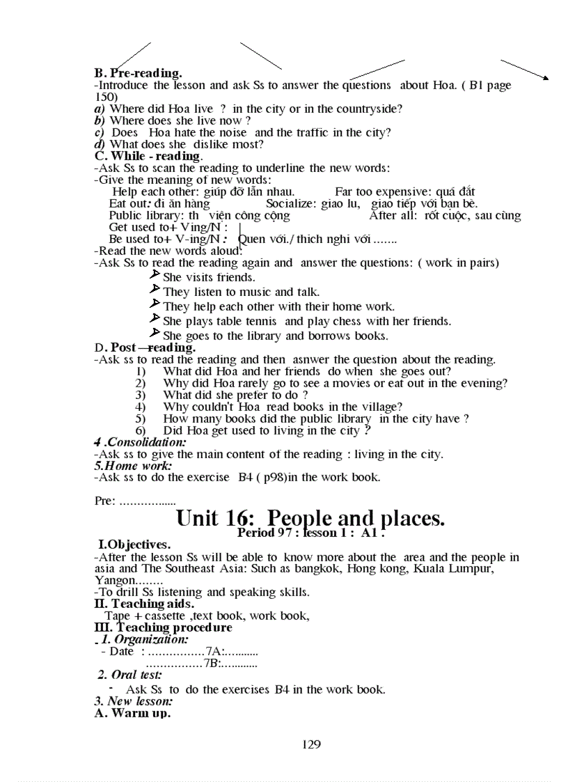 image for page Giáo án Tiếng anh 7