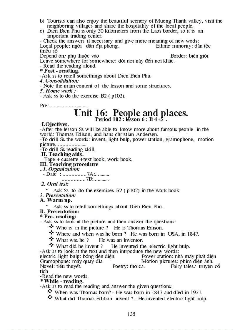 image for page Giáo án Tiếng anh 7