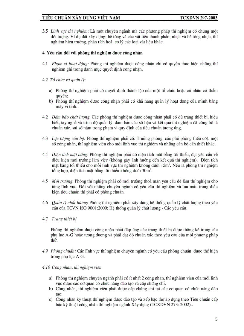 image for page Tiêu chuẩn công nhận phòng thí nghiệm chuyên ngành xây dựng