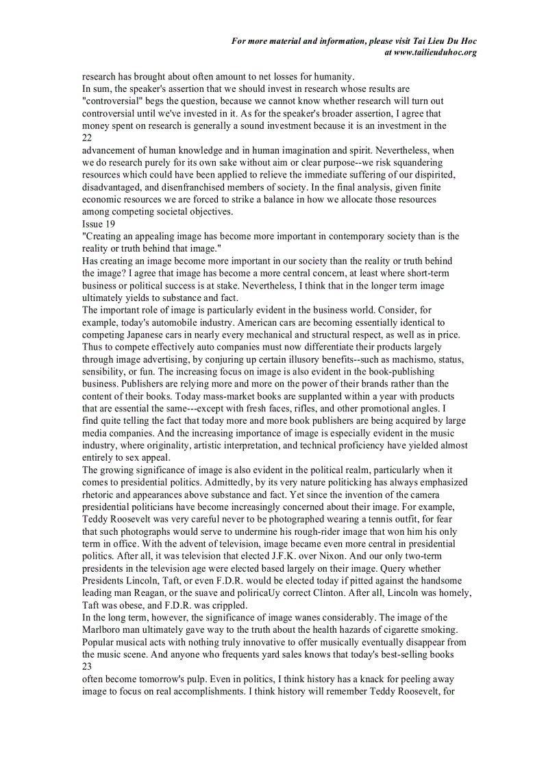 image for page GRE MODEL ESSAYS Issue