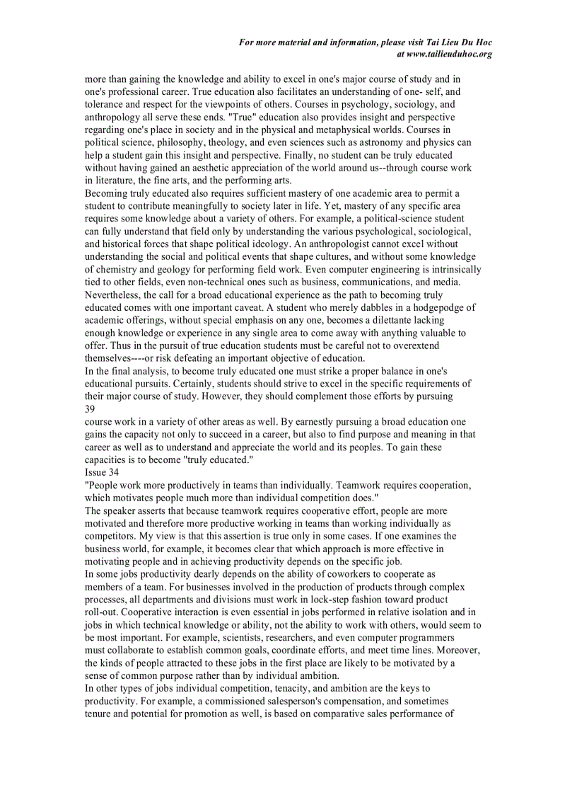 image for page GRE MODEL ESSAYS Issue