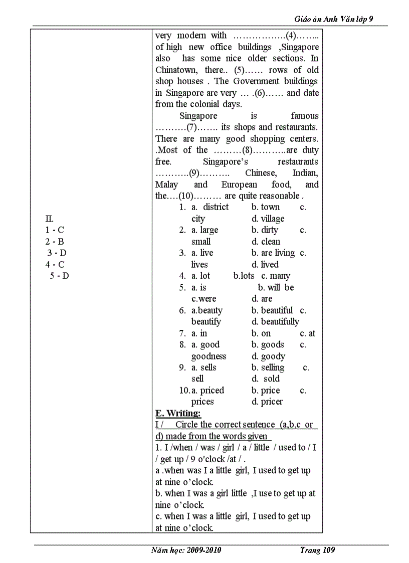 image for page Giáo Án Tiếng Anh Lớp 9 Trọn Bộ
