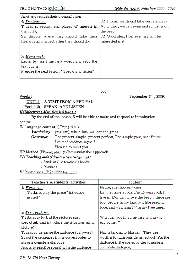 image for page Giáo Án Tiếng Anh Lớp 9 Tham Khảo 2009 2010