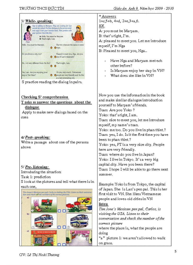 image for page Giáo Án Tiếng Anh Lớp 9 Tham Khảo 2009 2010