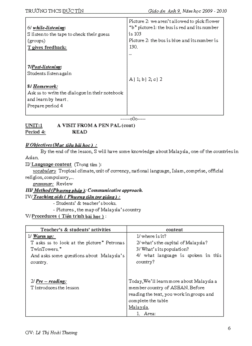 image for page Giáo Án Tiếng Anh Lớp 9 Tham Khảo 2009 2010