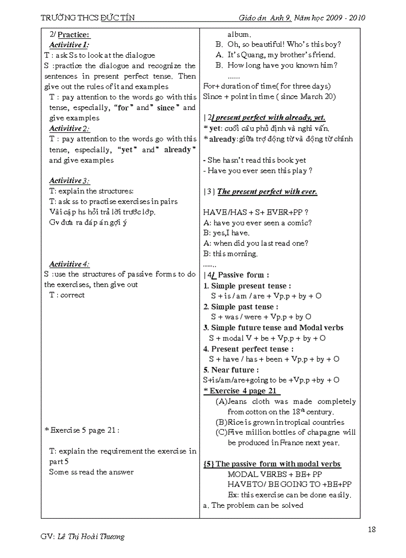 image for page Giáo Án Tiếng Anh Lớp 9 Tham Khảo 2009 2010