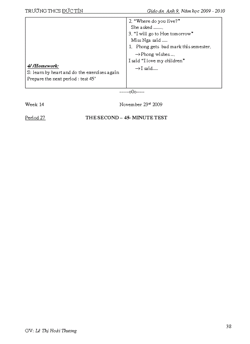 image for page Giáo Án Tiếng Anh Lớp 9 Tham Khảo 2009 2010