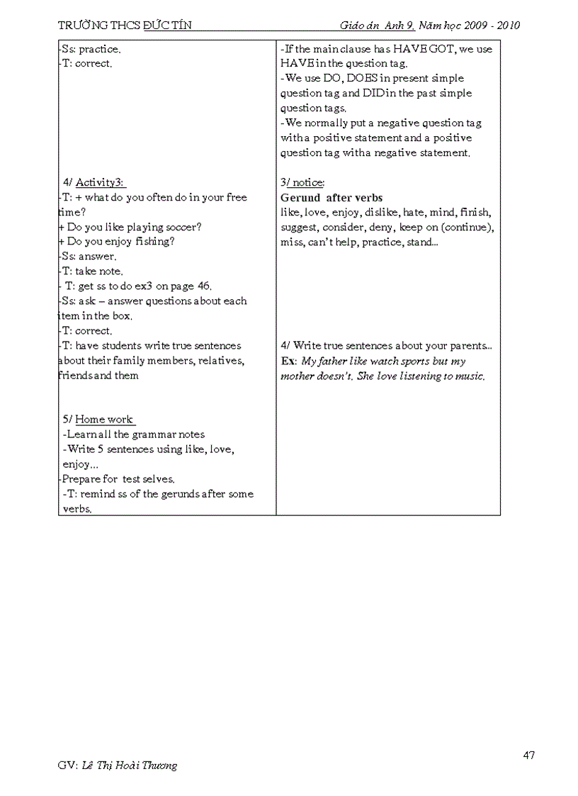 image for page Giáo Án Tiếng Anh Lớp 9 Tham Khảo 2009 2010