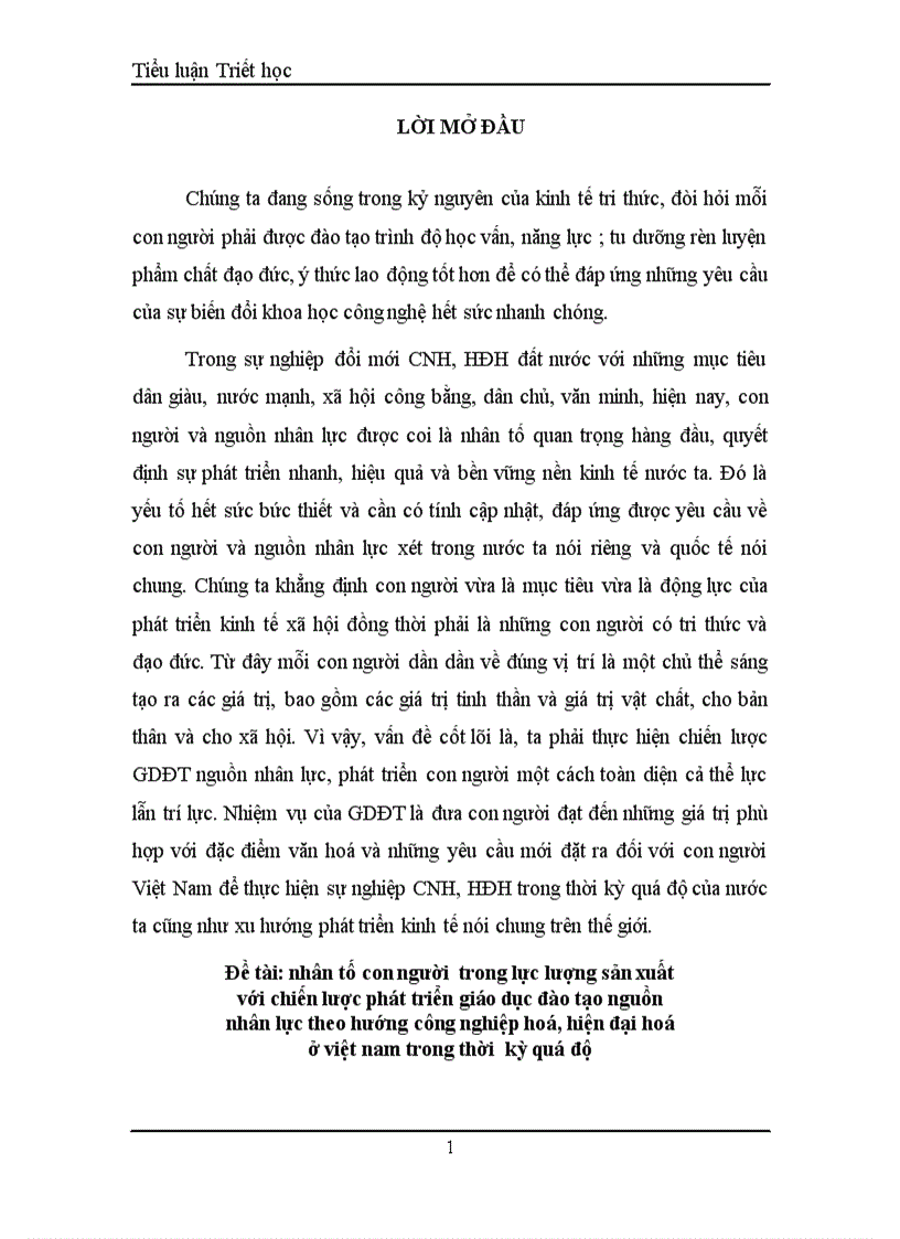 image for page Nhân tố con người trong sự phát triển LLSX và chiến lược đào tạo nguồn nhân lực chất lượng cao 1